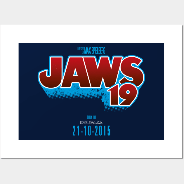 JAWS 19 (BACK TO THE FUTURE) Wall Art by LuksTEES